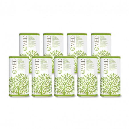 O-Med Organic Hojiblanca Ecological. Box of 9 cans of 1 litre.