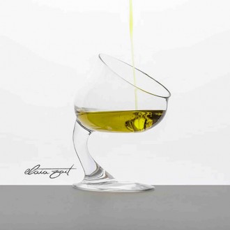 Verre de dégustation hédonique d'huile d'olive Elaia zait